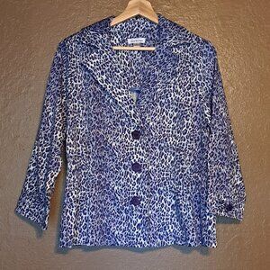 Joan Rivers Animal Print Blazer Size Medium